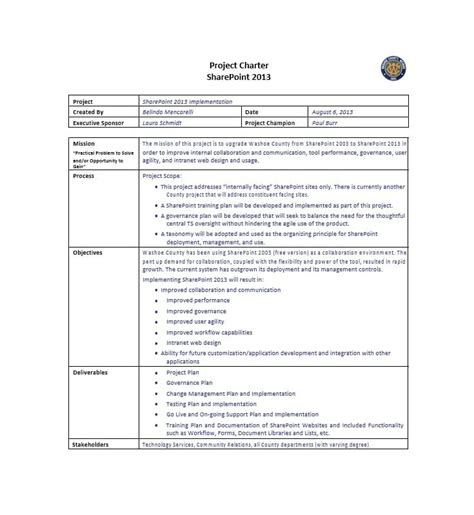 40 Project Charter Templates & Examples (Word | Excel)