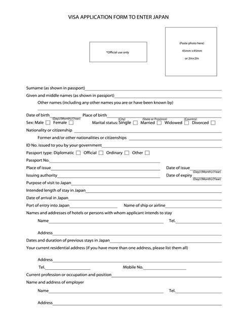 Japan visa application form 2024: Fill out & sign online | DocHub