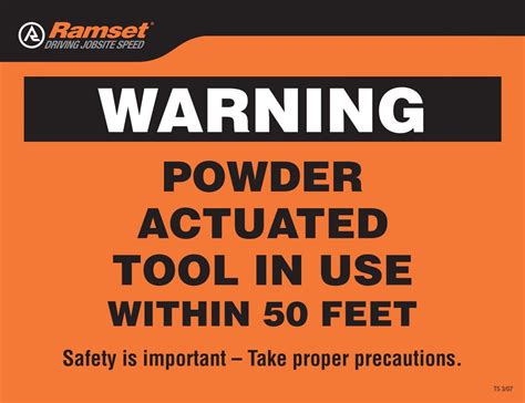 POWDER ACTUATED TOOL IN USE - Ramset