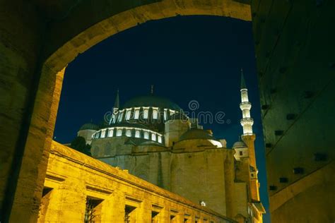 Suleymaniye Mosque. Night View of Suleymaniye Mosque in Istanbul Stock ...