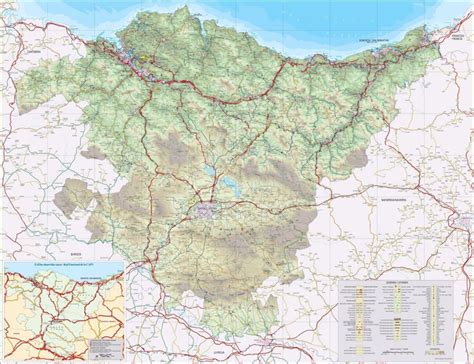 Large detailed map of Basque Country with cities and towns - Ontheworldmap.com