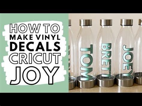 How to Use Smart Vinyl: Cricut Joy Vinyl Decals - YouTube | Water ...