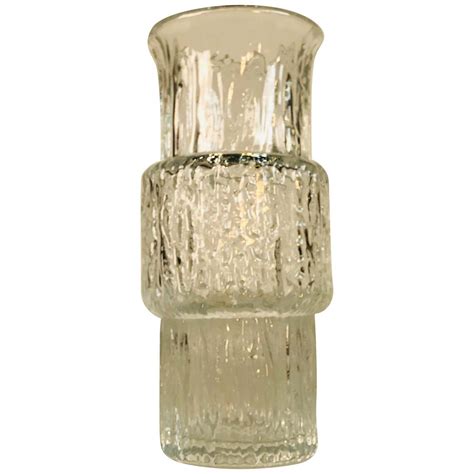 1960s Mid-Century Modern Iittala Textured Glass Vase For Sale at 1stDibs