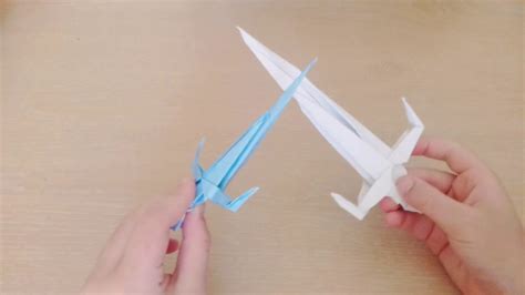 Origami dagger/sword. - YouTube