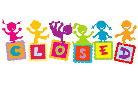 Closed Sign With Cartoon Kids Stock Illustration - Download Image Now - iStock