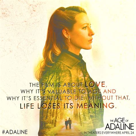 The Age of Adaline Quote | Age of adaline, Romantic movies, Movies