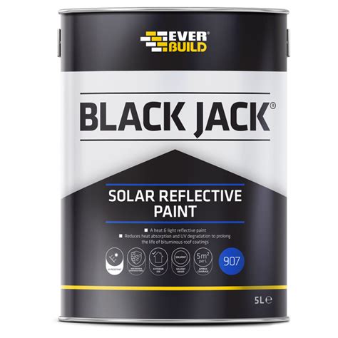 Everbuild 907 Black Jack Solar Reflective Roof Paint Coating 5 Litre - 90705 | Sealants and ...