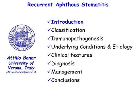 Recurrent aphthous stomatitis