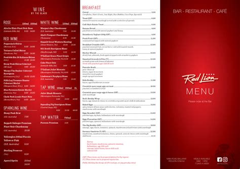 Red Lion Hotel Menu, Menu for Red Lion Hotel, Ballarat, Ballarat - Urbanspoon/Zomato