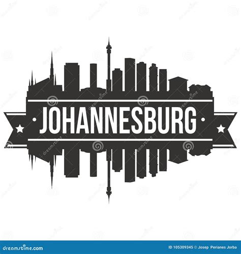 Johannesburg South Africa Icon Vector Art Design Skyline Flat City ...