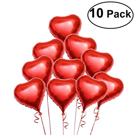 Aliexpress.com : Buy 10pcs Red Heart Shape Balloons Inflatable Love Foil Balloon Wedding Home ...