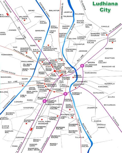 City Center Map of Ludhiana • Mapsof.net