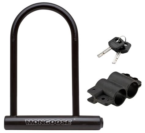 Amazon.com : Mongoose Large Bicycle U-Lock : Bike U Locks : Sports & Outdoors