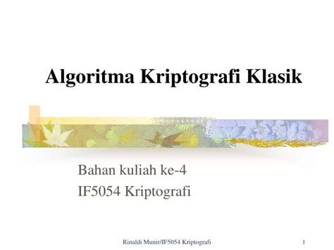 PPT - Algoritma Kriptografi Klasik PowerPoint Presentation, free download - ID:5132321