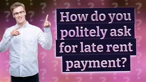 How do you politely ask for late rent payment? - YouTube