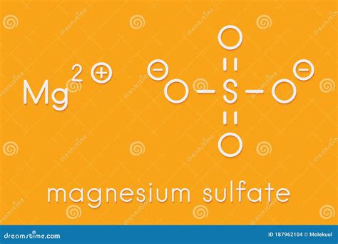 Magnesium Sulfate, Salt, Molecular Structures, 3d Model, Structural Chemical Formula And Atoms ...