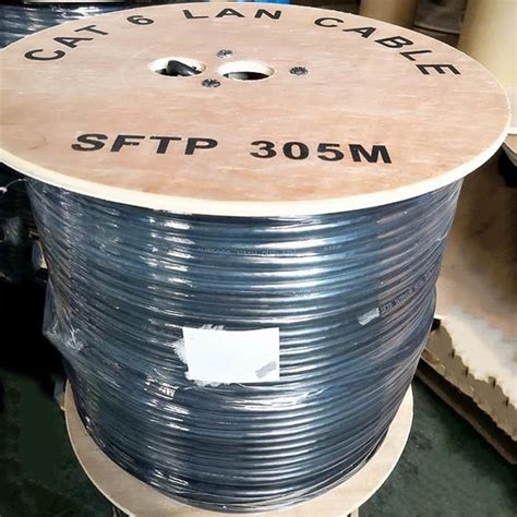 PVC PE Double Sheath SFTP Bulk CAT6 Ethernet Cable 1000ft