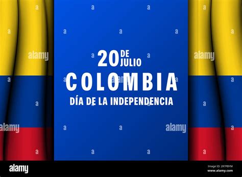 realistic vector design 20 july colombia independence day banner Stock ...