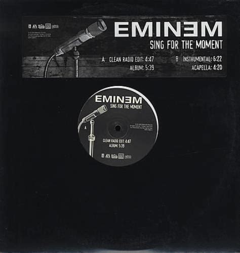 Eminem Sing For The Moment US Promo 12" vinyl single (12 inch record ...