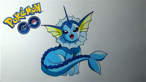 Cómo dibujo yo al pokemon Vaporeon - How to draw a Vaporeon - Pokemon Go | PatrickART - YouTube