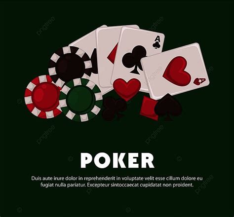 Poker Game Promotional Poster With Play Cards Of All Suits And Colorful ...