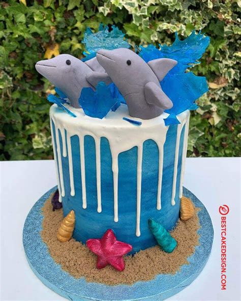 50 Dolphin Cake Design (Cake Idea) - October 2019 | Dolphin cakes ...