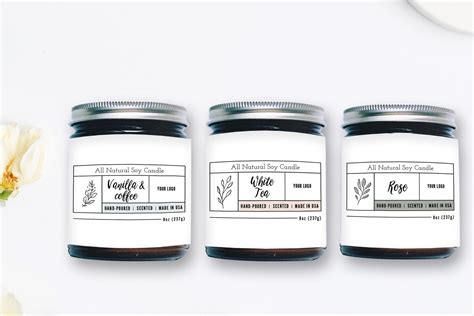 Candle Label Templates | Candle label template, Candle labels design, Candle labels