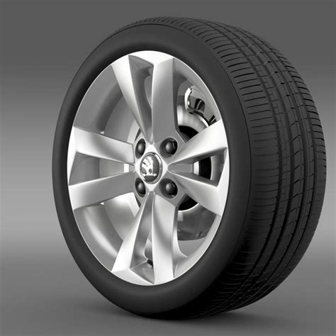 Skoda Citigo wheel 3D Model - FlatPyramid