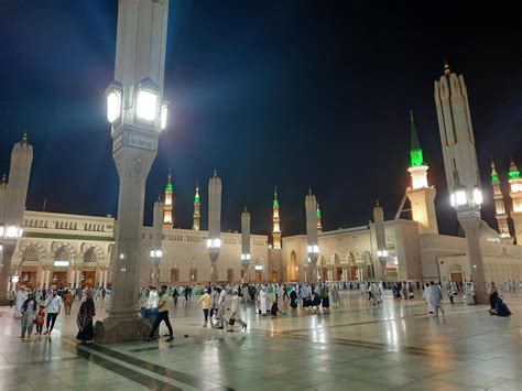 Medina, Saudi Arabia, Oct 2022 - Beautiful view of Masjid Al Nabawi ...