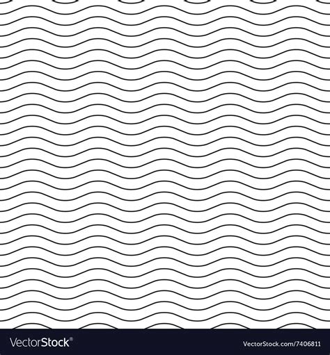 Wavy line black-white seamless pattern Royalty Free Vector