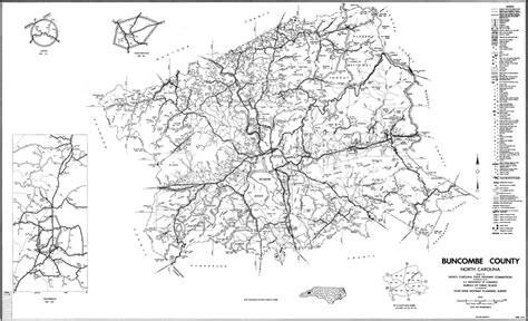 1962 Road Map of Buncombe County, North Carolina