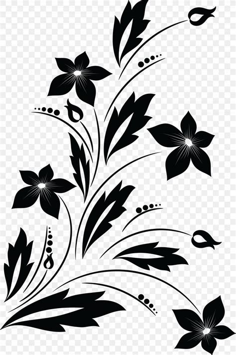 Flower Drawing Black And White Clip Art, PNG, 4000x6012px, Flower, Black, Black And White ...