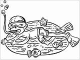 Scuba Diving Coloring Pages  Best For Kids sketch template