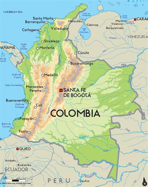 Mappa Geografica della Colombia: paesaggio, clima, flora, fauna ...