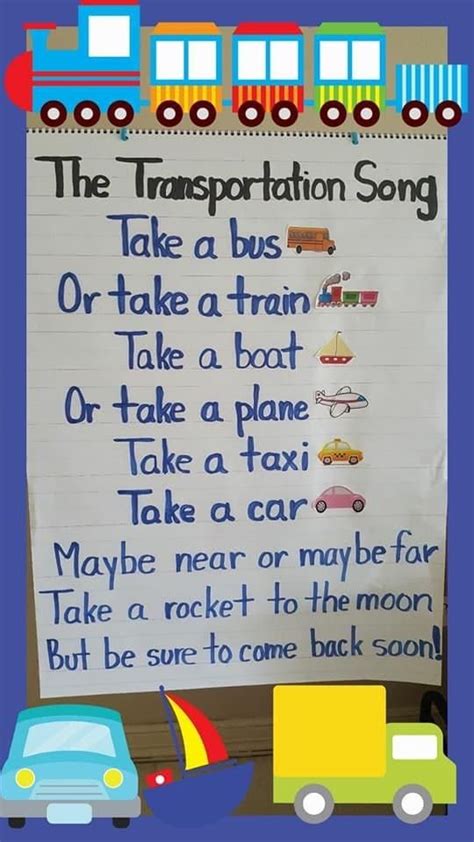 Transportation songs for kids – Artofit