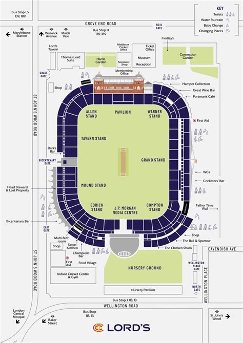 Lord's Cricket Ground Map | Lord's | Garden suite, Lord, Grounds