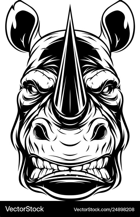 Rhinoceros Head Vector