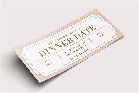 Dinner Date Coupon Voucher INSTANT DOWNLOAD EDITABLE Text - Etsy