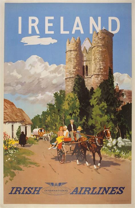 Step back in time with vintage tourism posters depicting romantic Ireland of the 20th century ...