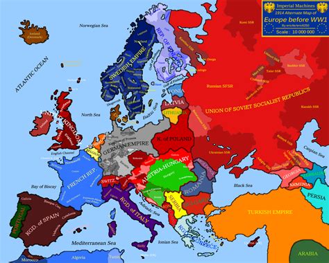 Improved blank map of Europe 1914 (IM, Outdated) by EricVonSchweetz on DeviantArt