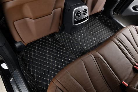 Custom Car Floor Mats - Luxury Leather Diamond Styled Car Floor Mats