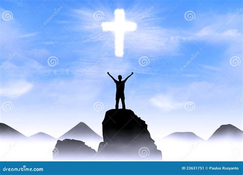 Christian Background: Man Worshiping God Stock Image | CartoonDealer ...