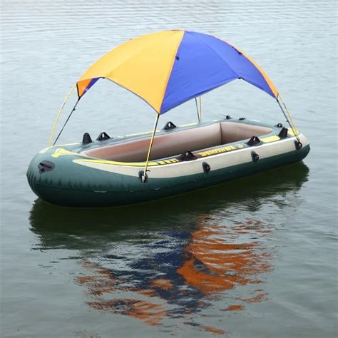 Folding Inflatable Boat Tent Awnings Tarp 2 4 Person Hovercarft Sun Shelter Canopy Sailboat Sun ...