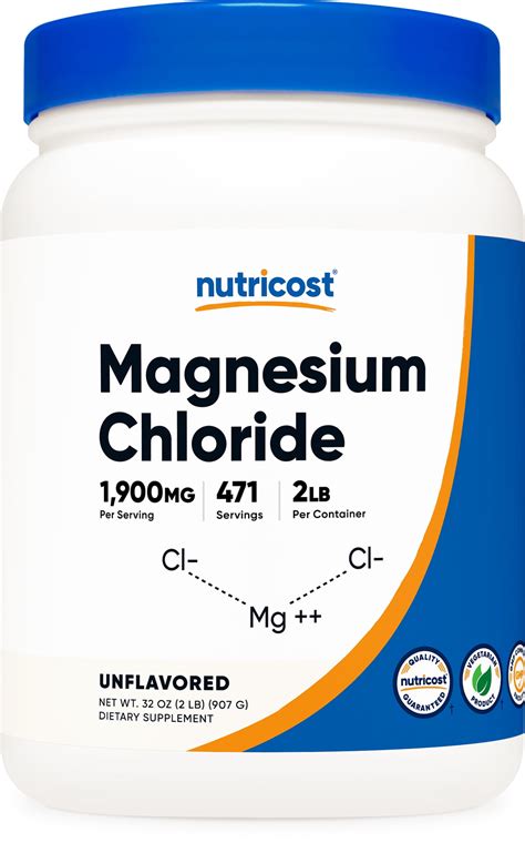 Nutricost Magnesium Chloride Supplement Powder 2 lb - Walmart.com