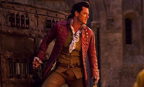 Hot Movie Beauty And The Beast Handsome Gaston Costume Men Cosplay Leather Suit Luke Evans ...