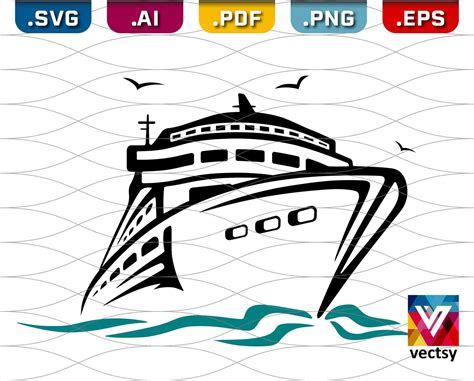 Cruise Ship SVG Cruise Clipart Cruise Vacation Island | Etsy Crayon ...