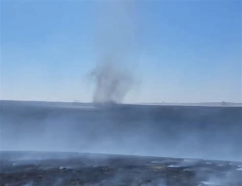 WATCH: Dust devil spins up debris during Nebraska fire that got out of control