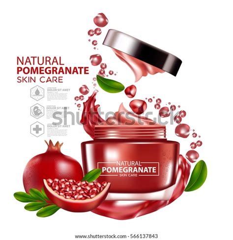 Pomegranate Skin Care Cosmetic Stock Vector (Royalty Free) 566137843