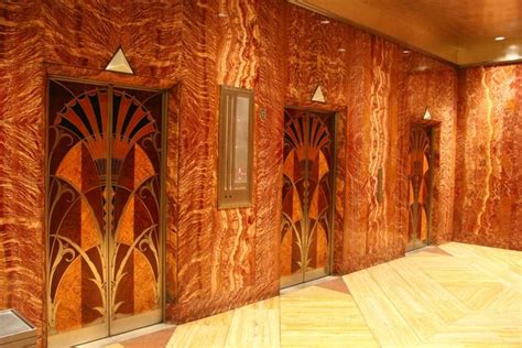 The Chrysler Building - Art Deco Lobby Elevator | Art deco lobby, Chrysler building, Art deco