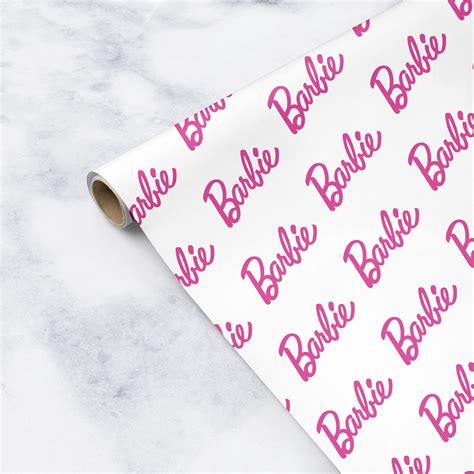 Barbie Gift Wrapping Paper Pink White Gift Wrap Girlish | Etsy Australia